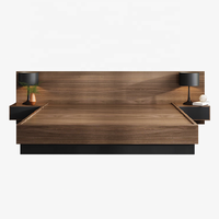 Lit Tatami Moderne Simple Runwood avec Fonction de Rangement, Lit Nordique en MDF E1, Lit Double 1,5/1,8m (Taille King/Queen), Meuble de Chambre à Coucher S