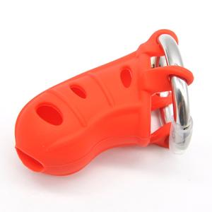 Мягкое Силиконовое мужское устройство целомудрия секс-игрушки мужское целомудрие клетка с регулируемыми металлическими кольцами - Product Image 4