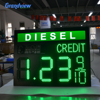 Panneau d'affichage numérique LED double face pour liste de prix de station-service, 110V-240V, extérieur, affichage numérique des numéros sur PCB, OEM SDK pour station-service