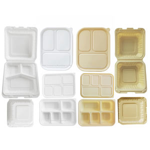 Vente en gros de Chine : Boîtes bento, barquettes repas et couvercles pour plats à emporter, jetables, biodégradables, écologiques, en bambou/amidon de maïs, MFPP, pour assiettes de 9-10 pouces - Product Image 1
