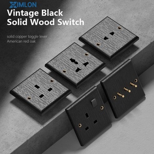 Interruptores de Pared de Madera Maciza XIMLON Retro Taggle, Interruptores de Pared de Alta Calidad, Más Vendidos, de 1/2/3/4 Vías - Product Image 6
