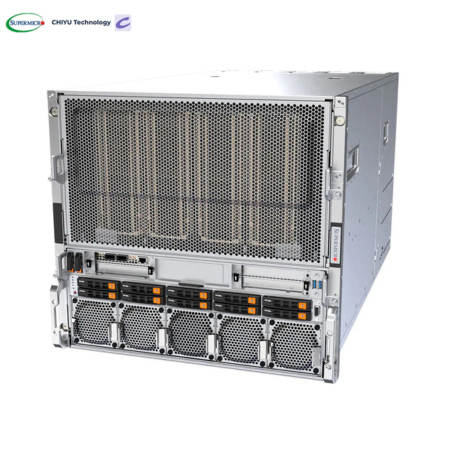 SuperMicro A22GA NBRT 10U Rackmount AI Server System for HGX B200 8GPU Dual Intel Xeon 6900 Series Processors Stock