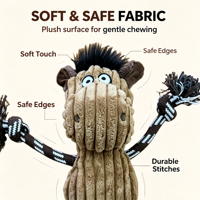 Juguete de Peluche Interactivo para Perros Donkey Dog, Juguete Masticable para Ejercicio, Estilo Popular