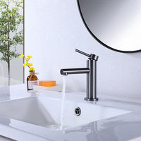 Robinet de lavabo cascade moderne à poignée unique, eau chaude et froide, en laiton, prix usine