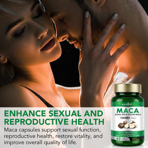 Acentiallabs 60 Capsules Maca Wortel Extract Supplementen 1500 Mg Extra Sterkte Organische Zwarte Maca Capsules Voor Mannen Vrouwen - Product Image 2