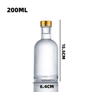 500ml 375ml 200ml Bouteille en verre vide personnalisée avec bouchon à vis pour <span class=keywords><strong>Gin</strong></span> Vodka Whisky Tequila Liqueur Alcool Spiritueux Verre Bot - Product Image 3