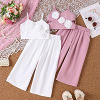 Ensemble de camisoles d'été pour filles, nouveau modèle à fleurs, sans manches, style européen et américain, en stock