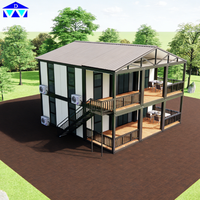 Construction rapide de villa de luxe à ossature en acier de style moderne haut de gamme avec prise en charge de la personnalisation