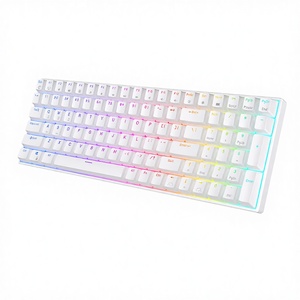 รอยัล คลัดจ์ <span class=keywords><strong>RK100</strong></span> คีย์บอร์ดแบบกลไก-2.4Ghz ไร้สาย RGB แบ็คไลท์แบบตั้งโปรแกรมได้ขนาดเต็มอินเทอร์เฟซ USB-C ป้องกันการกดผิดพลาดสีแดง - Product Image 4