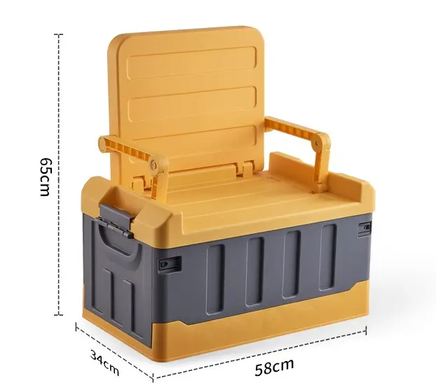 Caja de almacenamiento plegable para coche de 35L/60L, material de color negro, tipo de origen, caja de almacenamiento de uso de lugar