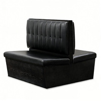 Ensemble de mobilier de restaurant en bois avec banquette double face polyvalente en cuir de qualité supérieure tout-en-un