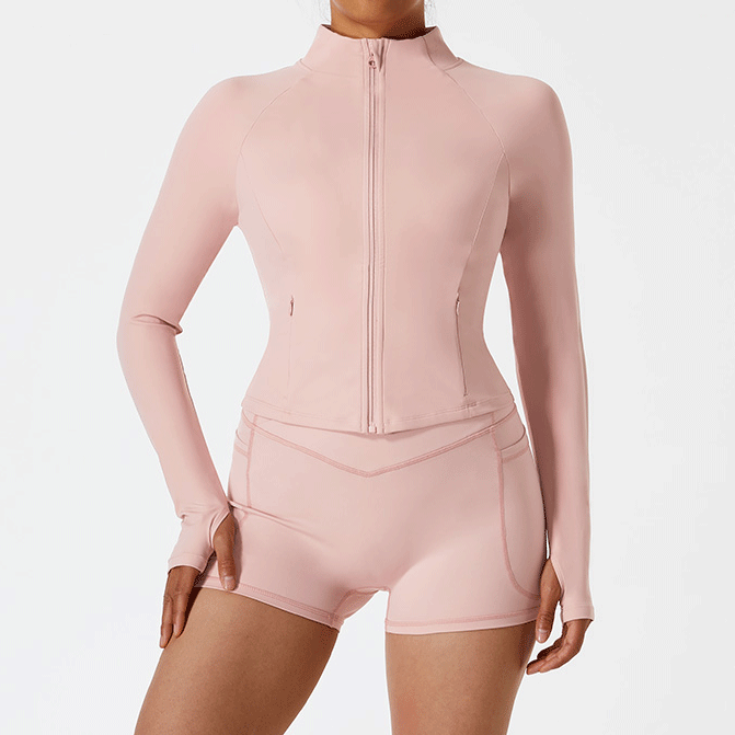 Rosa chiaro-giacca da esterno