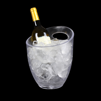 Ember Es Plastik dengan Logo Kustom 50oz, Kosong untuk Sublimasi, untuk Wine & Bir