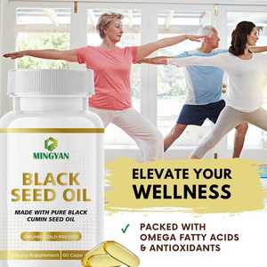 Cápsulas de Aceite de Semillas Negras Prensadas en Frío de 2000 mg, ODM/OEM |   2% Timocinona y Omega 3-6-9 |   Apoyo Inmunitario, Salud de las Articulaciones y de la Piel - Product Image 4