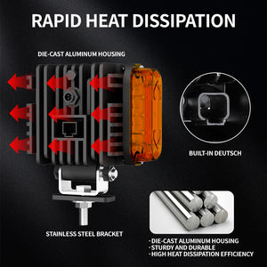 Équipement agricole Combo Beam, phare de signalisation stroboscopique à double fonction, lampe de travail LED industrielle et de construction - Product Image 5