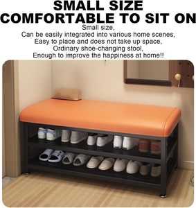 Wholesale 3 Layers Household Shoe Changing Stool <b>Storage</b> Rack Door Narrow Bench Footstool Soft Bag <b>Cushion</b> Cloakroom Sofa Stool - Product Image 2