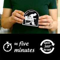Nouveau minuteur de cinq minutes en forme de toilette en plastique, type sablier, avec structure mobile, jouet de décompression, cadeau anti-stress pour la maison