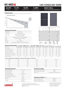 Paneles Solares Fotovoltaicos Longi HiMO7 de 570w 575wp 580w 585wp 590 Vatios, Módulo de Panel Solar de Alta Eficiencia para Invernadero - Product Image 2