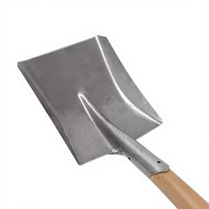 Pala <span class=keywords><strong>de</strong></span> Acero al Manganeso con Cabeza Cuadrada, Color Natural, Mango <span class=keywords><strong>de</strong></span> Madera Plateado/Marrón, Hoja <span class=keywords><strong>de</strong></span> 420mm x 240mm, Pala para Obras <span class=keywords><strong>de</strong></span> Construcción - Product Image 1