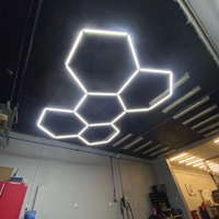 5 Lampu LED Heksagonal untuk Garasi, Lampu Kerja Sarang Lebah untuk Showroom Mobil dan Bengkel Detailing