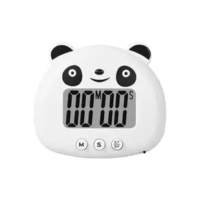 Timer digitale a forma di mucca panda con schermo LCD per cucinare lo studio dello studio del Timer con il magnete a forma di bovini da latte