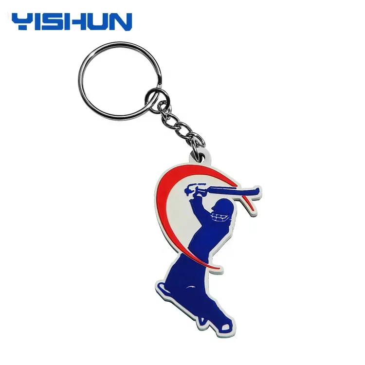 Custom Logo Unique New USA Keyring Holder Design Your Own Silicone Rubber Crafts Key Chain Gym Sword Sport Soft PVC Keychain