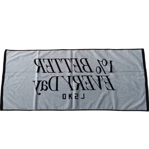 Serviette de sport carrée en coton 100% écologique, teinte en fil, absorbant la transpiration, pour la salle de sport, la plage, personnalisée, imprimée en jacquard, Rouya - Product Image 3