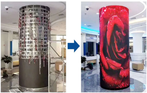 Linh hoạt cong <span class=keywords><strong>LED</strong></span> hiển thị bảng điều chỉnh p1.86mm cho trong nhà hình trụ cột Độ phân giải cao màn hình tròn - Product Image 4