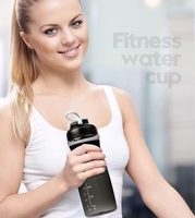 Botella Mezcladora Portátil para Fitness de 760 ml, Vaso Mezclador de Proteína en Polvo, Botella de Agua de Plástico Resistente a Altas Temperaturas, Libre de BPA