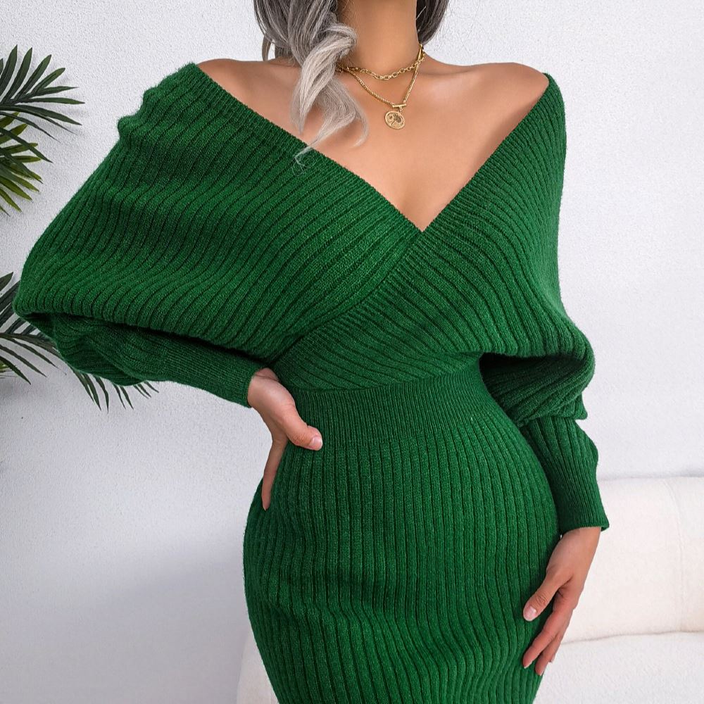 slim fit dress slacks Bird lattice Turtleneck Basic Soft Loose Knitted Women's Sweater Dres   Sheingraceful
