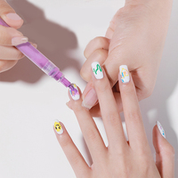 Nouveautés : Stylo de peinture à ongles multifonctionnel en plastique OEM avec pointe à séchage rapide pour le nail art professionnel et le vernis gel
