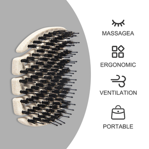 Ensemble de brosses à cheveux en plastique personnalisées, peigne de coiffure pour paume d'ange, peigne à cheveux haut creux, manche en ABS, poils pour massage capillaire - Product Image 5