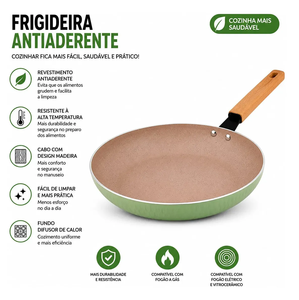 Sartén de aluminio en oferta, sartén para saltear con revestimiento antiadherente para estufas de gas e inducción. - Product Image 5