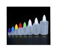 Botella de Plástico PE de 3ml 5ml 10ml 15ml 20ml 30ml 50ml 100ml con Gotero para Gotas para Ojos y Pegamento, con Tapa a Prueba de Niños