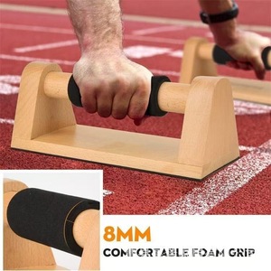 Soporte de madera para flexiones con base antideslizante, manijas duraderas para ejercicios, equipo de entrenamiento físico para el hogar, unisex para adultos - Product Image 3