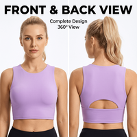 Top Deportivo Corto para Mujer, Diseño con Espalda Descubierta, Corte Ajustado, Ideal para Yoga, Tenis, Gimnasio y Baile