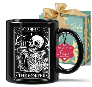 Ensemble de tasses en céramique personnalisées avec logo pour Halloween, tasses à café imprimées avec des motifs de citrouille, de fantôme et de chat, tasses à thé originales pour les fêtes, cadeaux ou bars - Product Image 5