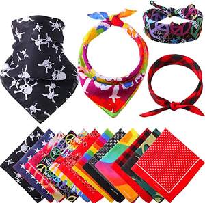 Pañuelo Multifuncional Casual de Poliéster con Estampado de Calavera de Esqueleto Multicolor Estilo Hip Hop, 22x22 Pulgadas - Product Image 1