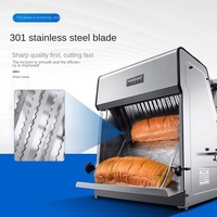 Machine industrielle à trancher le pain de mie 180-360 tranches/h, déflecteur de pain réglable, coupe-pain de 12 mm pour restaurant