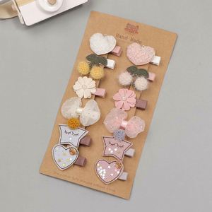 Nuevo Pasador de Pelo Meiqun Estilo Coreano con Diseño de Estrella de Dibujos Animados 8206, Clip Lateral con Lazo de Flor de Princesa, Dulce y Pequeño, Material de Acetato, 5x3.5cm, Para Fiesta - Product Image 2