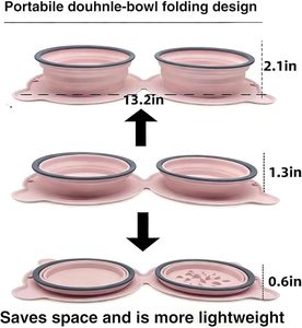 Katlanabilir Silikon Köpek Mamalıkları Seyahat Su Kabı Açık Hava Taşınabilir Evcil Hayvan Kabı Kediler Yavru Köpekler Küçük Hayvanlar için - Product Image 6
