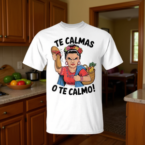Camiseta con expresión de mamá hispana: Te Calmas O Te Calmo - Product Image 3