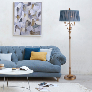 Lampes LED avec abat-jour plissée, en laiton Antique de Style européen, Art d'intérieur, luminaires modernes - Product Image 2