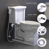 Pistolet de toilette pour femmes, 2 sorties, pulvérisateur d'eau manuel pour toilettes, jet de bidet pas cher, robinet de douche Shattaf