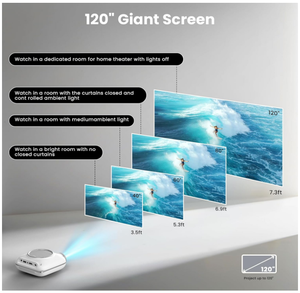 Mini Xách Tay Máy Chiếu HD 1080P Hỗ Trợ Pico Movie Beamer Để Xem Phim Hoạt Hình Tương Thích Với HDMI, <span class=keywords><strong>USB</strong></span>, TV Stick, Máy Tính Xách Tay - Product Image 6