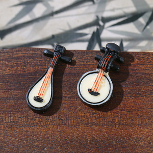 Figurines d'instruments de musique chinois traditionnels en résine, Pipa Guqin miniature, artisanat, décoration de la maison, sculpture artistique - Product Image 3