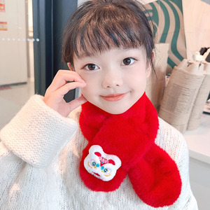 Nouvelle Écharpe Enfant Hiver 2025, Cache-cou Chaud en Fausse Fourrure de Lapin, Écharpe Épaisse en Peluche pour Bébé, Écharpe Pelucheuse à Motif Dessin Animé pour Étudiant - Product Image 4