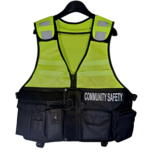 Gilet de sécurité réfléchissant haute visibilité avec fermeture éclair avant, poche multifonctionnelle, uniforme de garde de sécurité, gilet de sécurité pour les paramédicaux et la communauté - Product Image 1