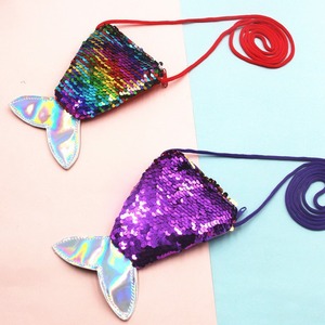 Commercio all'ingrosso ragazze sirenetta Seashell piccola borsa del partito molti colori borsa della moneta di paillettes regali popolari - Product Image 6
