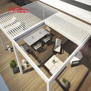 <strong>La</strong> Retractable Aluminum Louver Panels Garden Patio Deck Waterproof Shade Structure Shelter Patio Deck Garden Retractable Pergola - Product Image 2